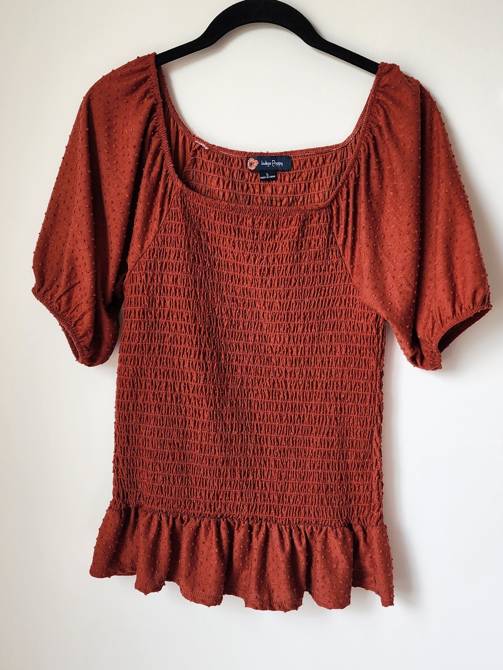 Peplum Puff Sleeve Top